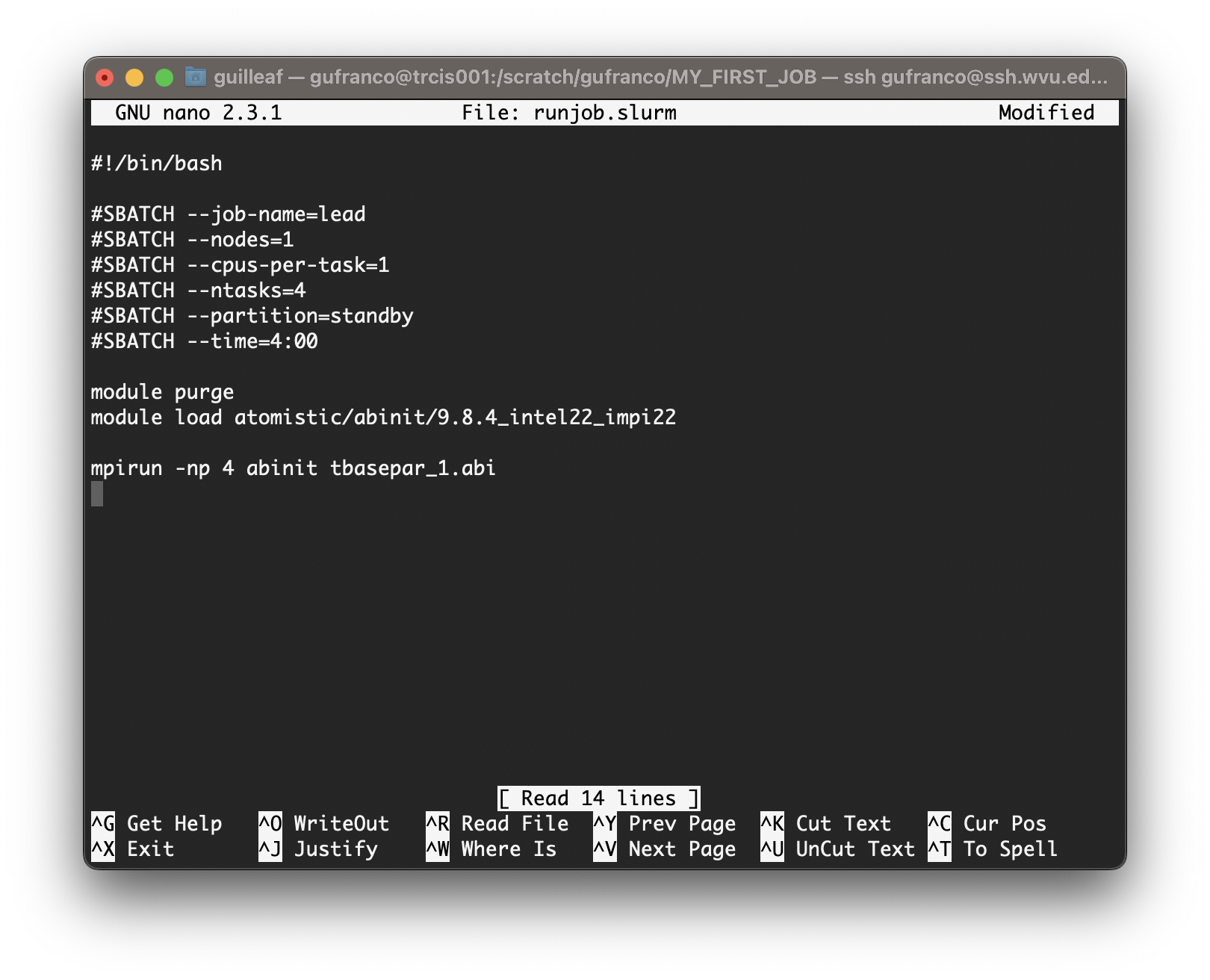 nano text editor