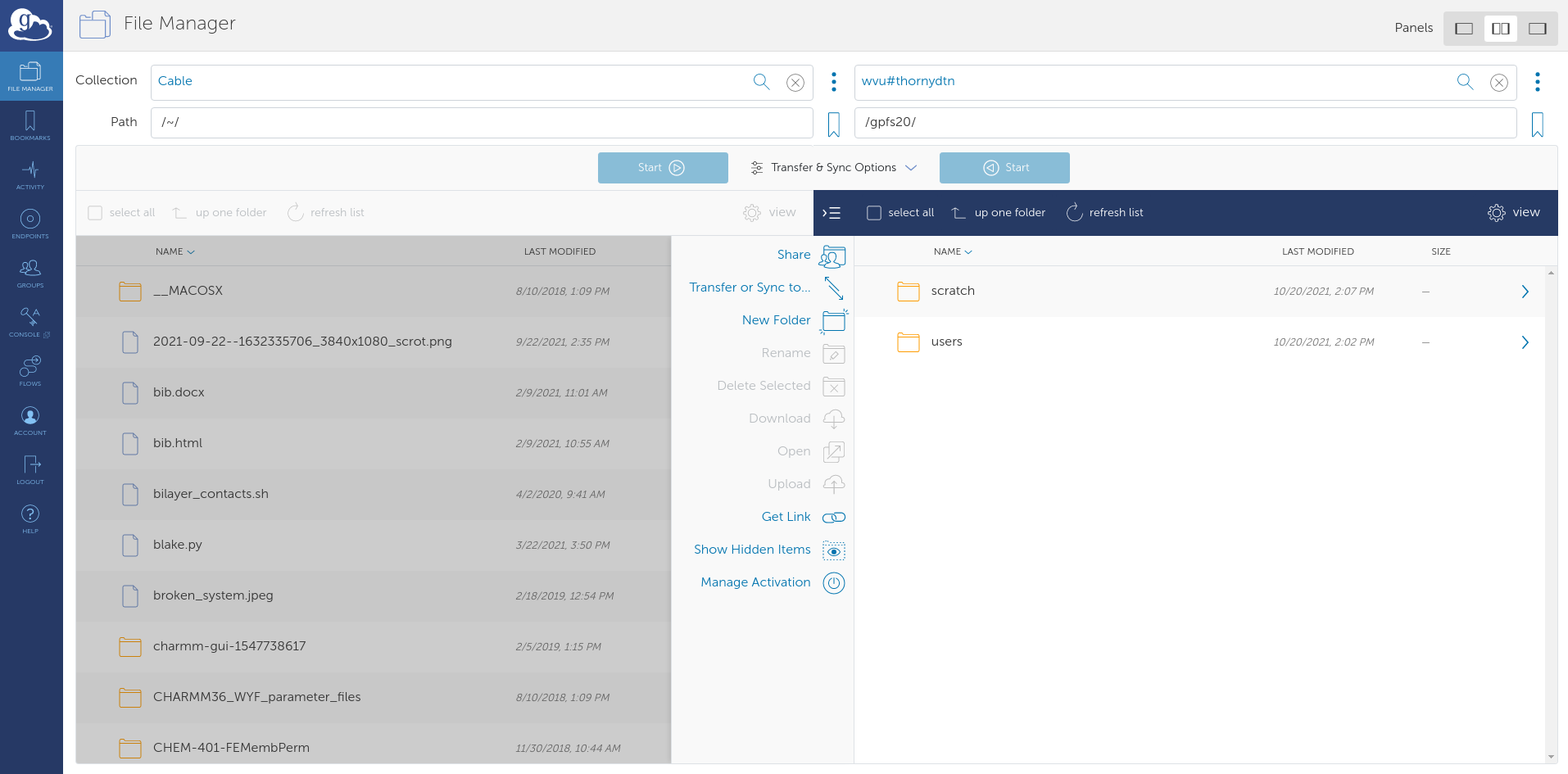 Both endpoints selected.